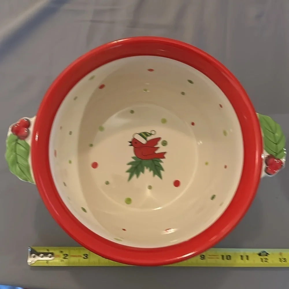 Temptations Christmas 4 Mixing Bowls Winter Whimsy Nesting Bowl Set